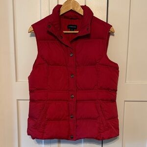 Lands' End Pink Down Puffer Vest, Med.